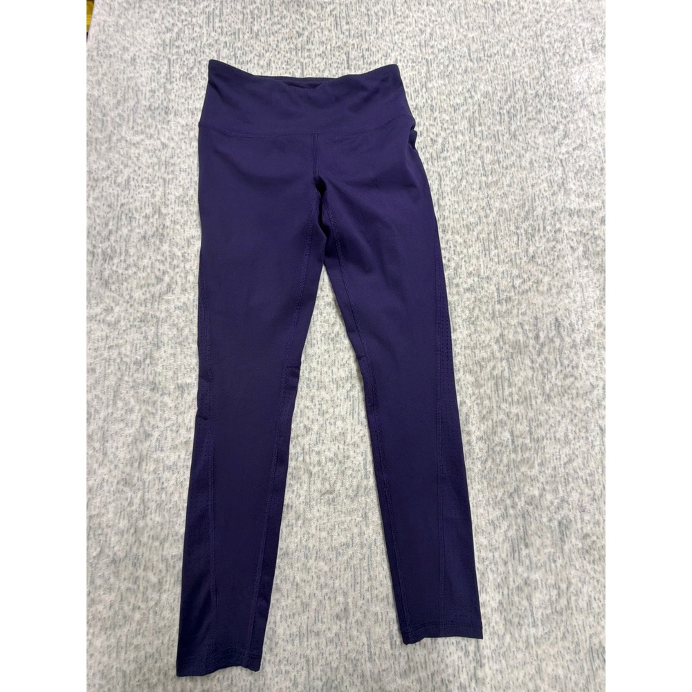 DSG Momentum High-Rise 7/8 Perforated Leggings Purple Ink XS‎ DAW24308 NEW